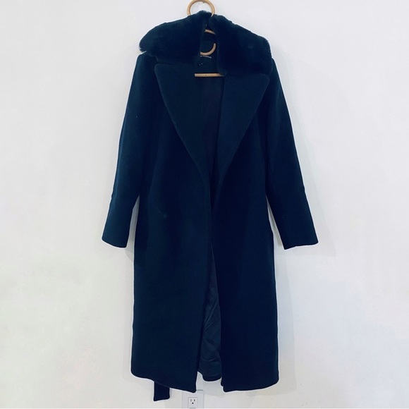 Club Monaco wool blend coat in dark Navy - Picture 7 of 13